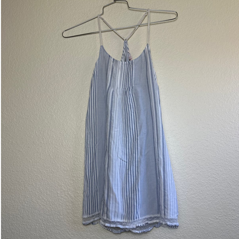 Victoria’s Secret Blue White Striped Sleep Dress Size Small Lightweight